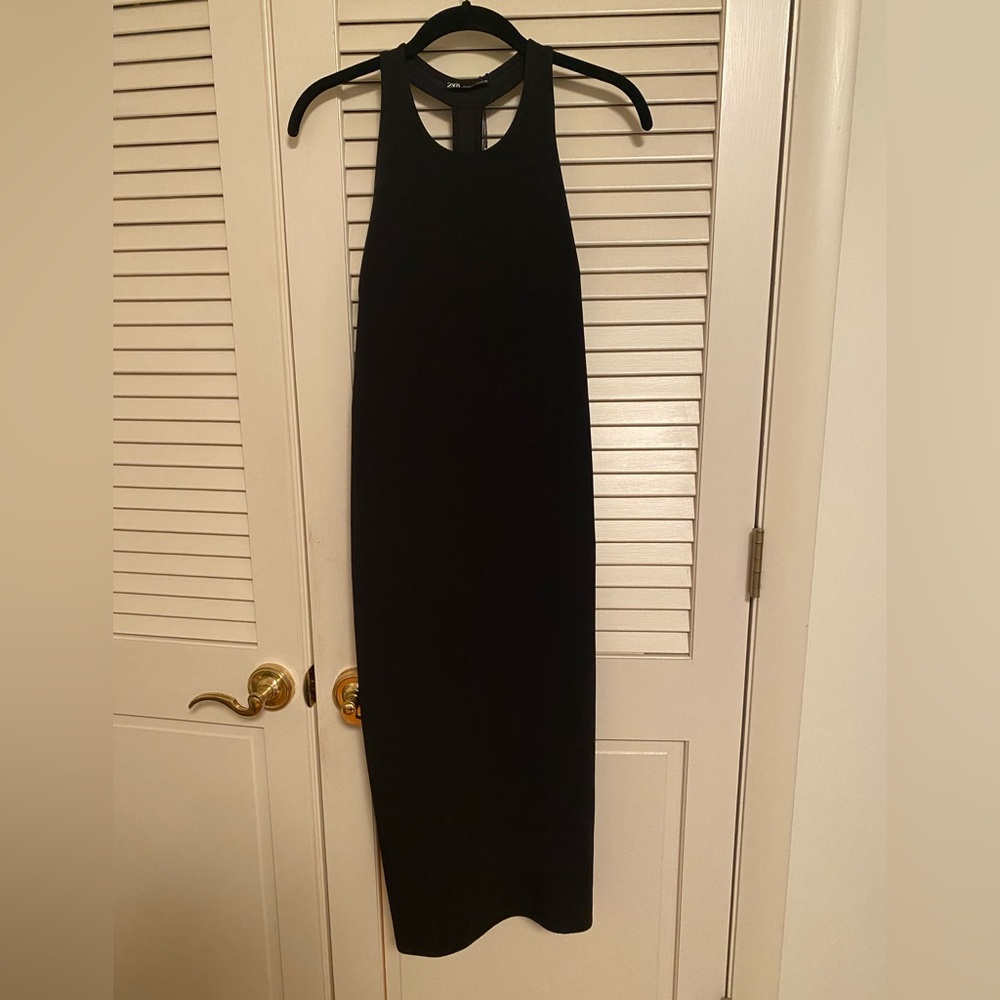 ZARA black dress size medium. Low back
